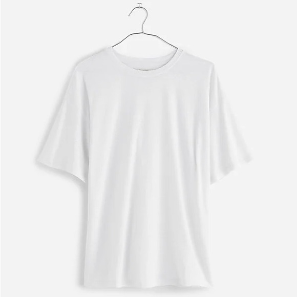 NWT Madewell Linen-Blend Crewneck Oversized Tee - Picture 4 of 6